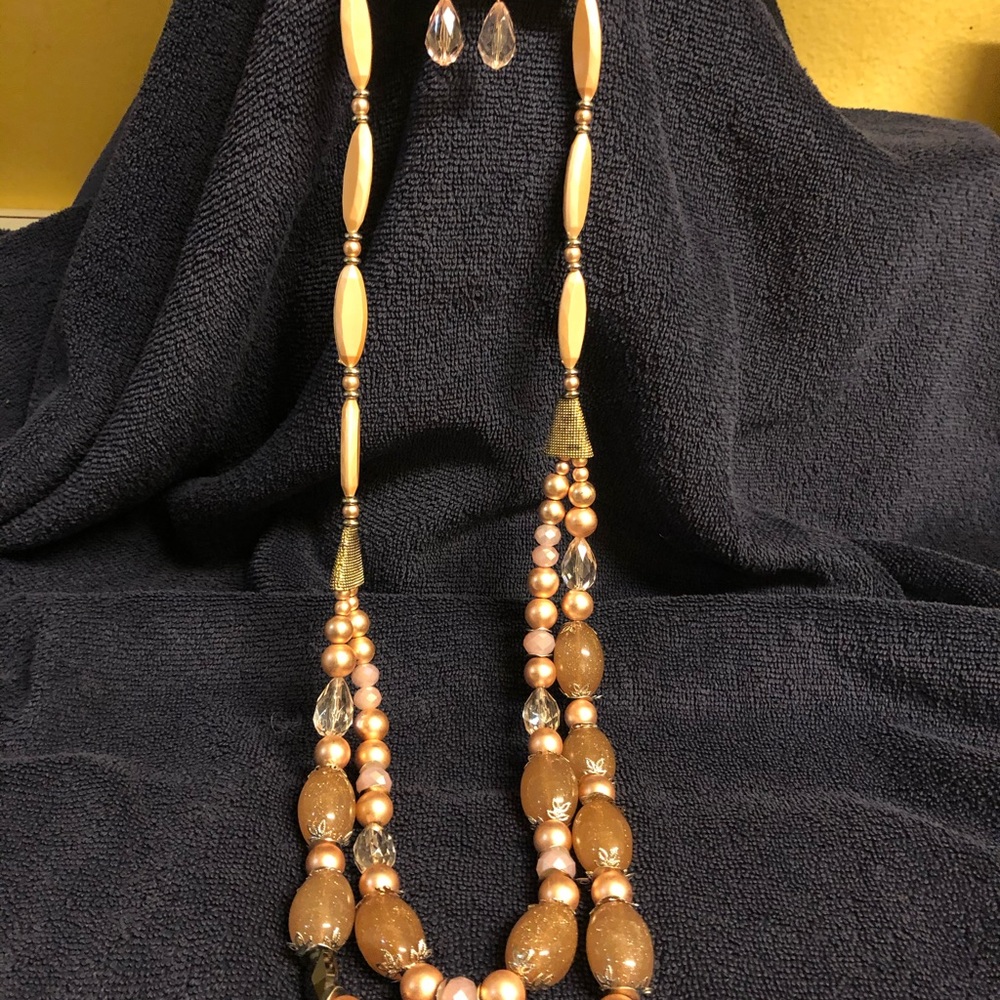 Sophia & Kate rose gold earring and necklace set